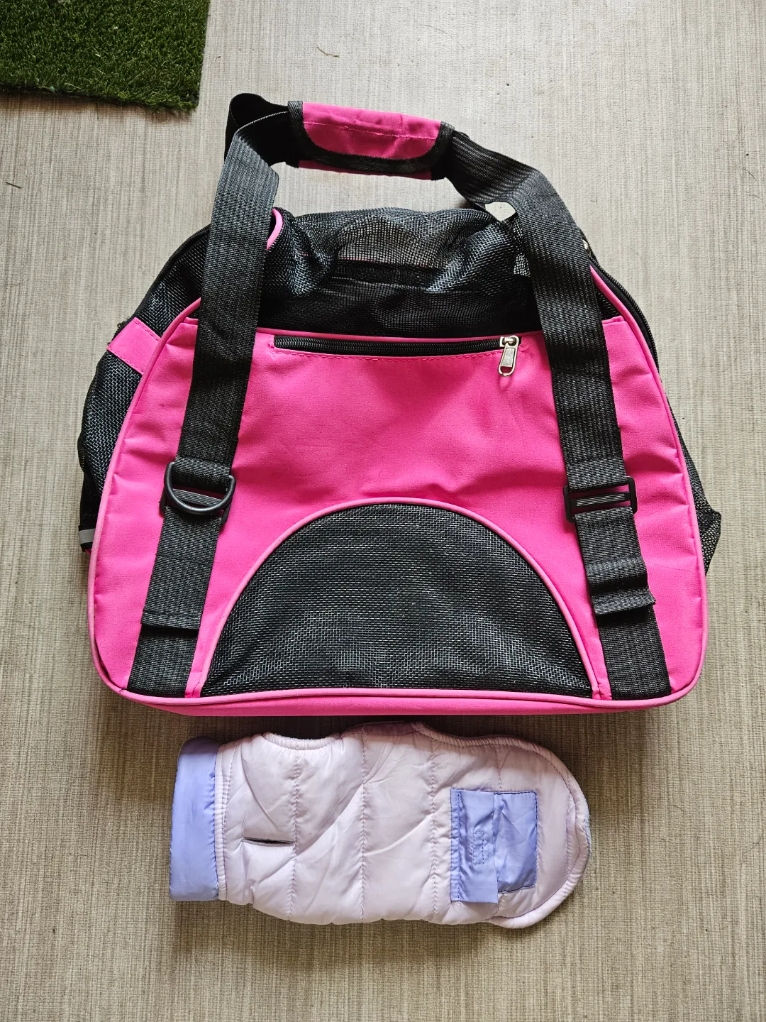 Pink Pet Carrier with Vest thumbnail