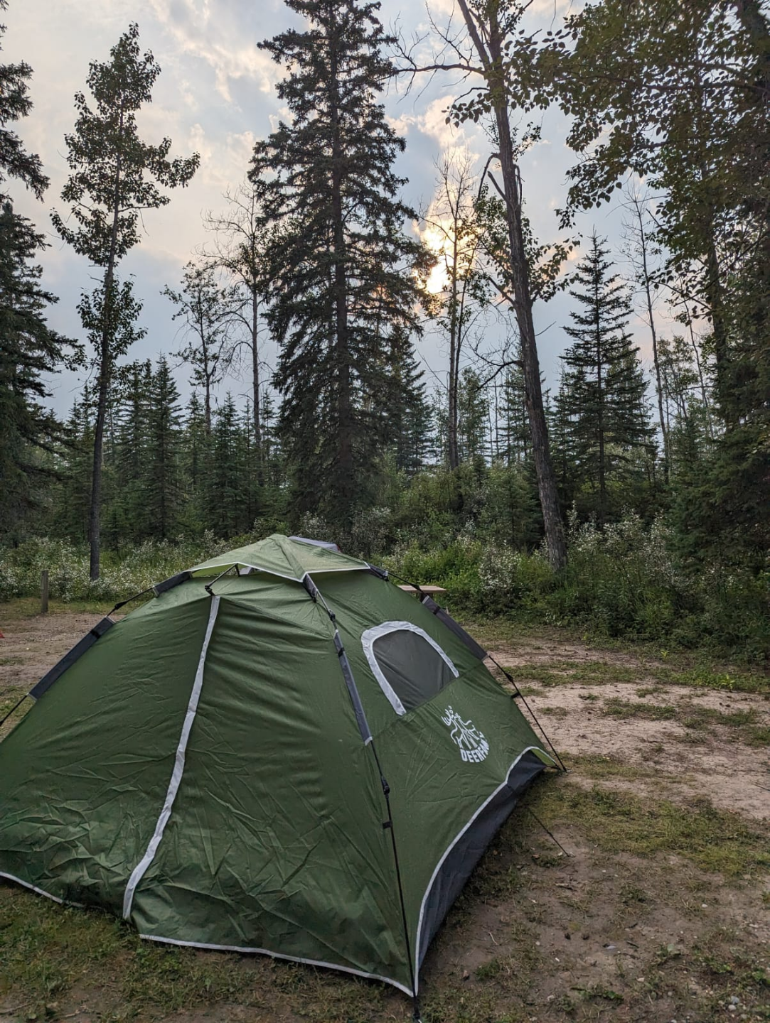 DEERFAMY 3-4 Person Instant Pop Up Camping Tent