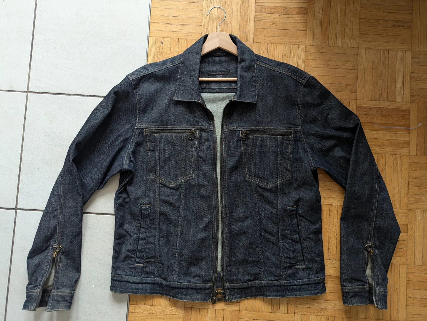 John Varvatos Men's Dark Wash Denim Jacket thumbnail