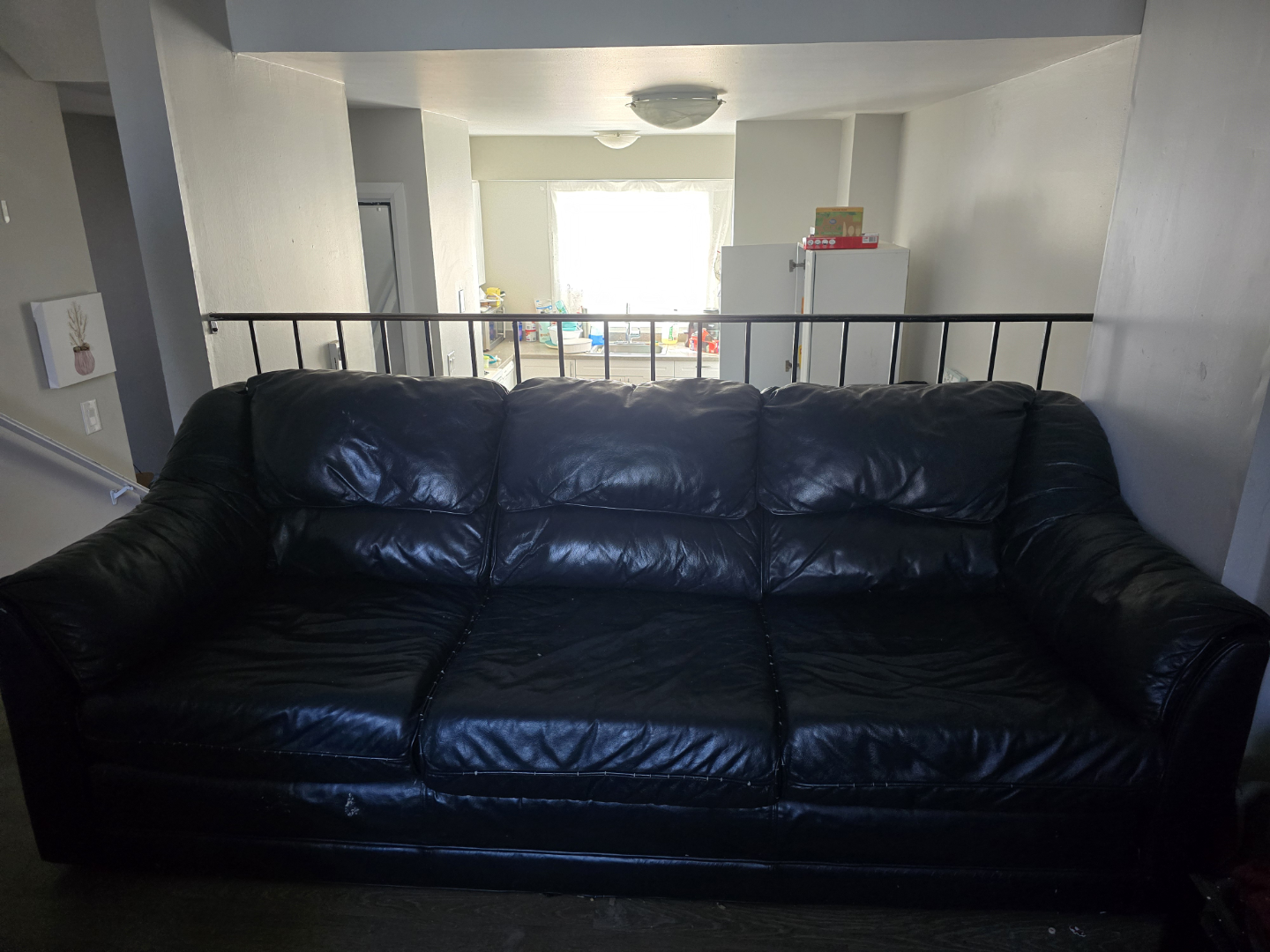 Blue Leather Sofa
