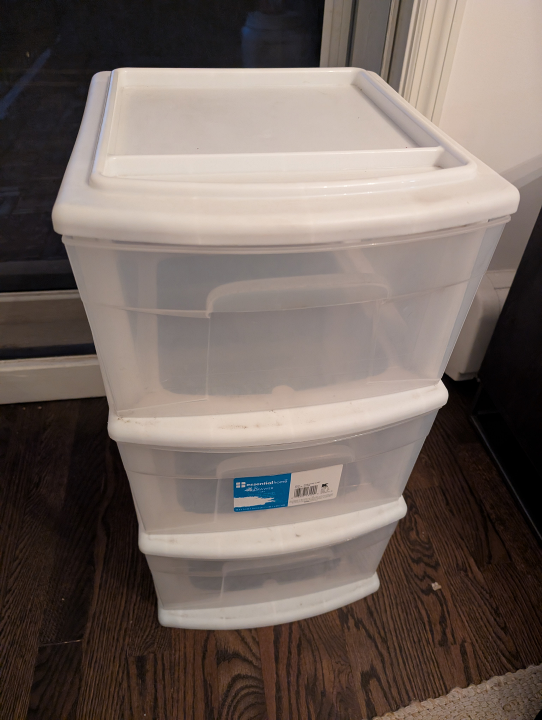 White 3-Drawer Plastic Organizer - photo 2