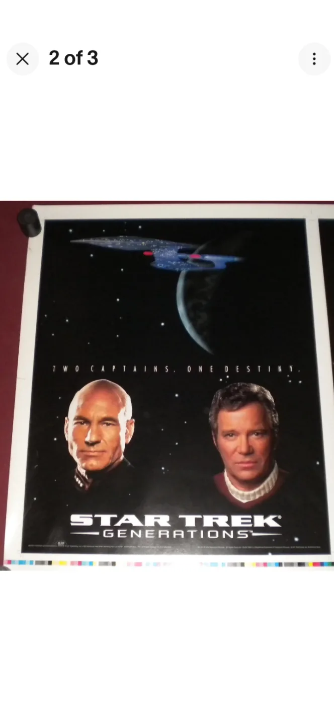 NEW! RARE 1994 STAR TREK GENERATIONS MOVIE POSTER thumbnail