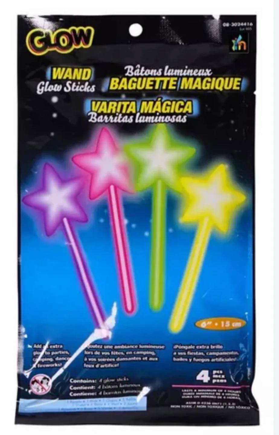 Glow Wand Glow Sticks - 4 Pack thumbnail