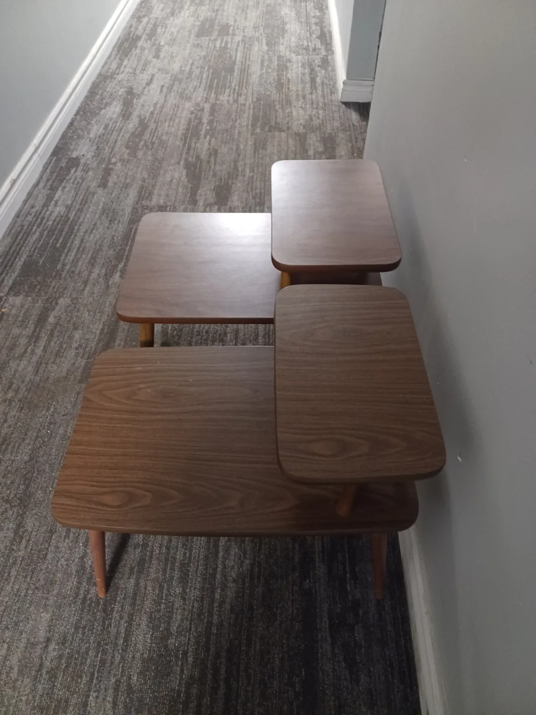 Mid-Century Modern Two-Tiered Nesting Tables image indicator(10)