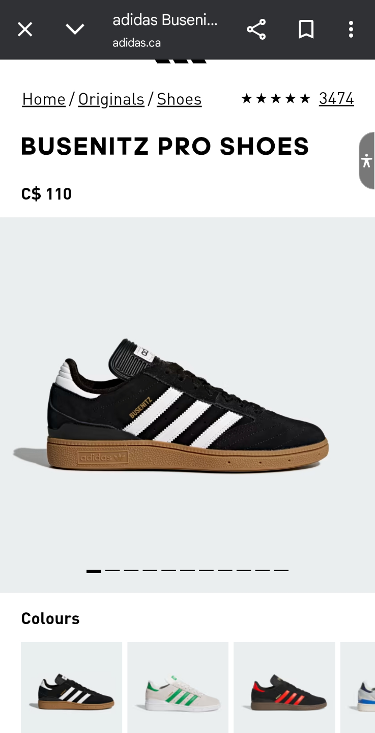 Adidas Busenitz Pro Shoes - Black - Size 11