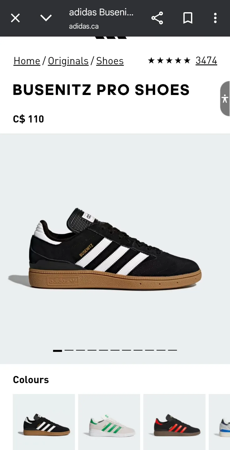 Adidas Busenitz Pro Shoes - Black - Size 11 thumbnail