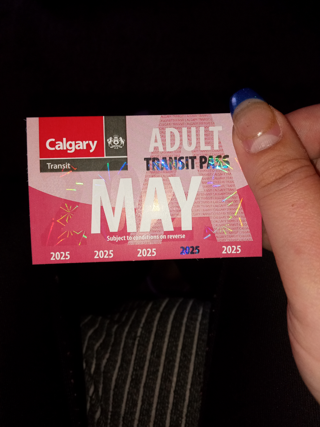 Calgary Transit May 2025 Adult Pass