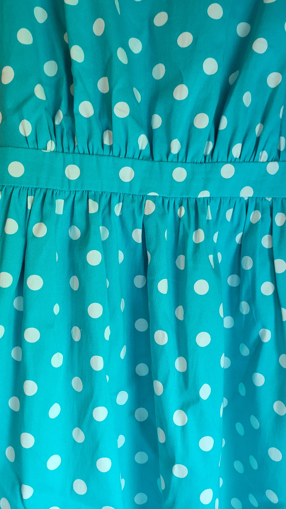 Cynthia Rowley Teal Polka Dot Dress Size 10 - photo 2