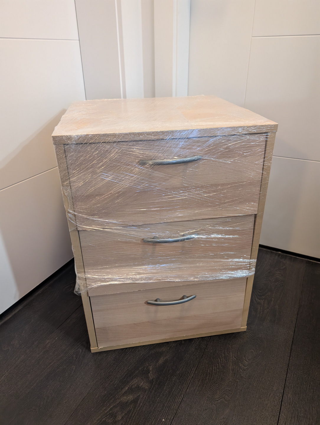 Three-Drawer Wooden Side Table - photo 2