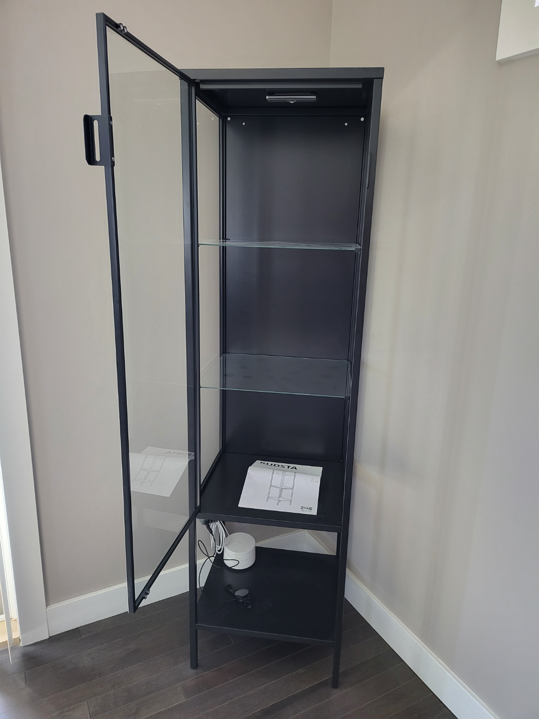IKEA Rudsta Display Cabinet - Black - photo 3