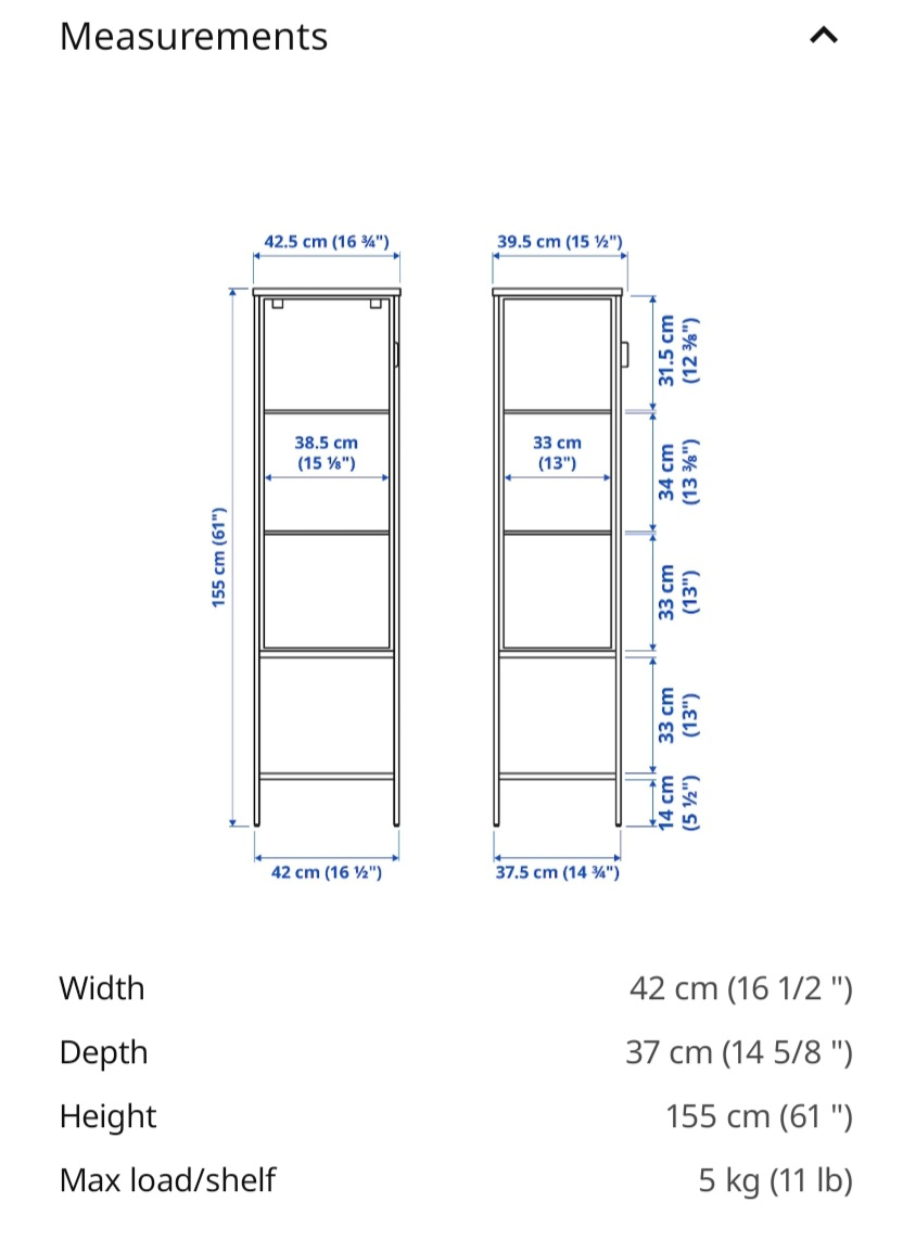 IKEA Rudsta Display Cabinet - Black - photo 4