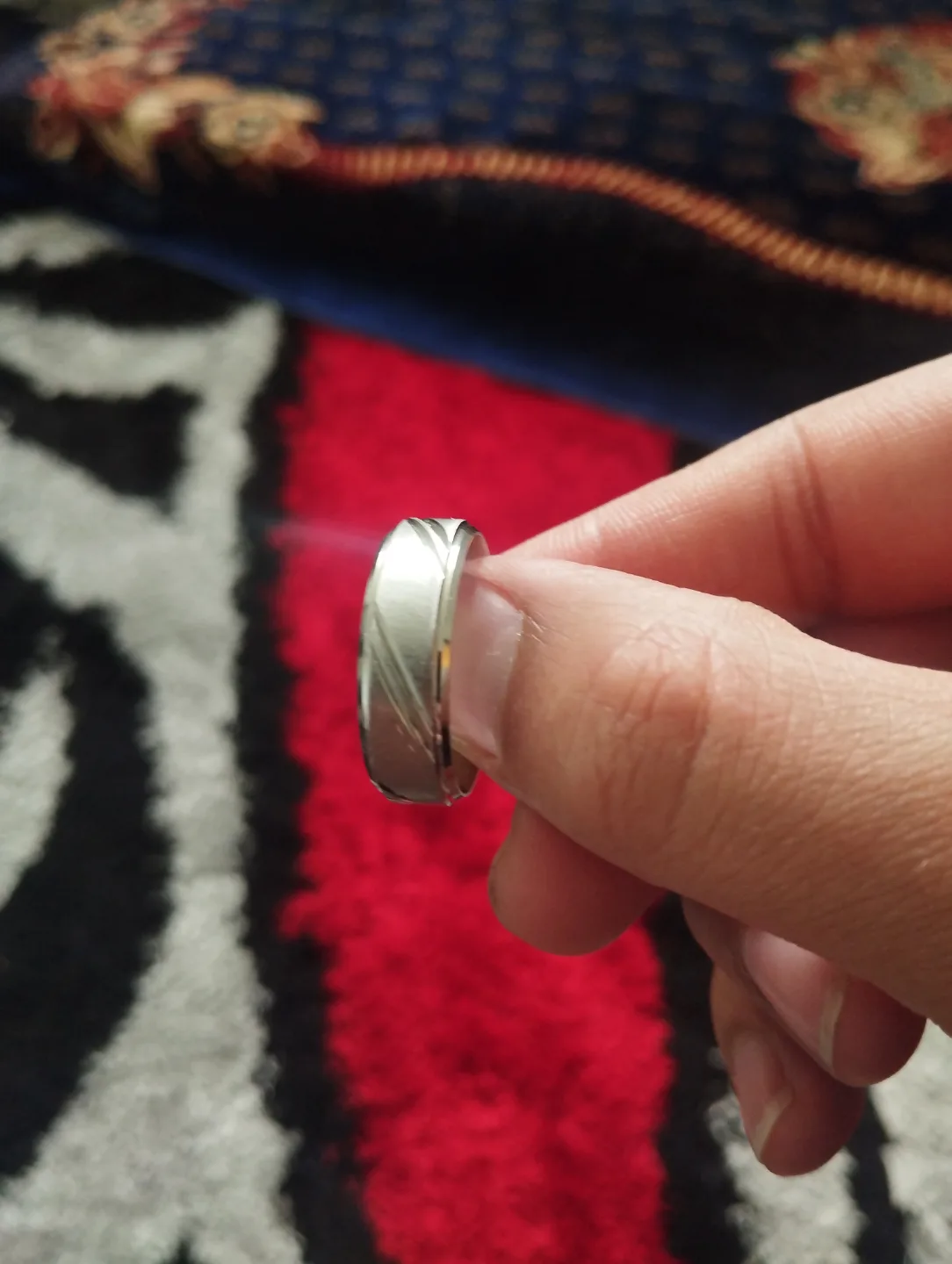 Men's Silver Band Ring thumbnail