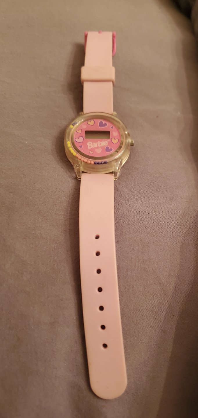 Barbie Pink Heart Digital Watch - vintage