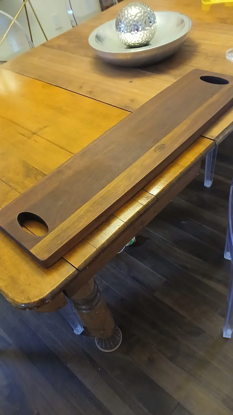 Long Wooden Serving Tray with Handles