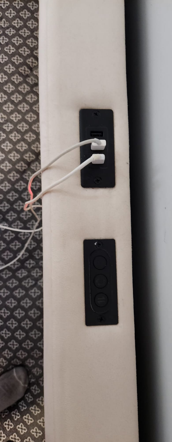 king Size Bed Frame with LED Lights and USB Ports - photo 2
