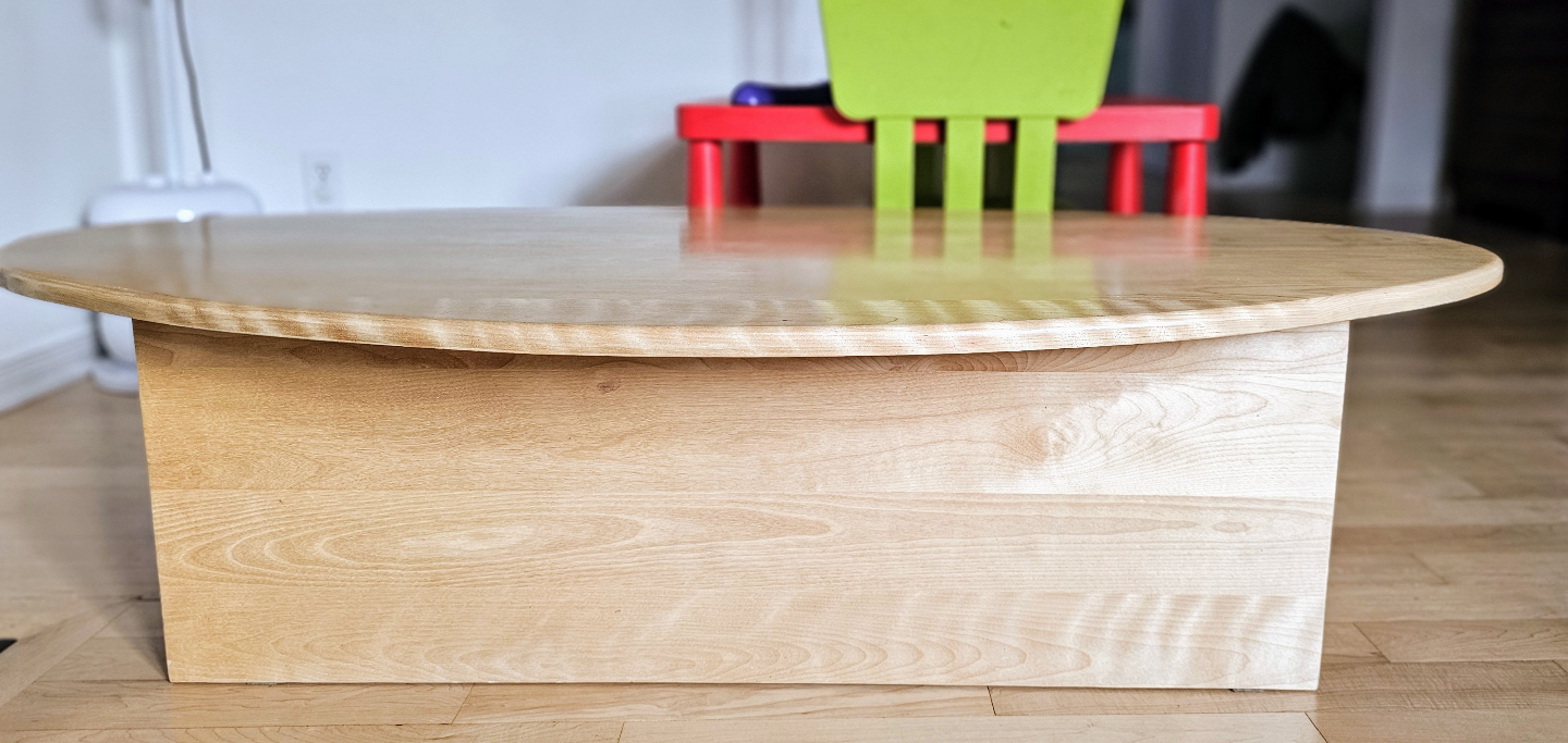 Oval Wooden Coffee Table