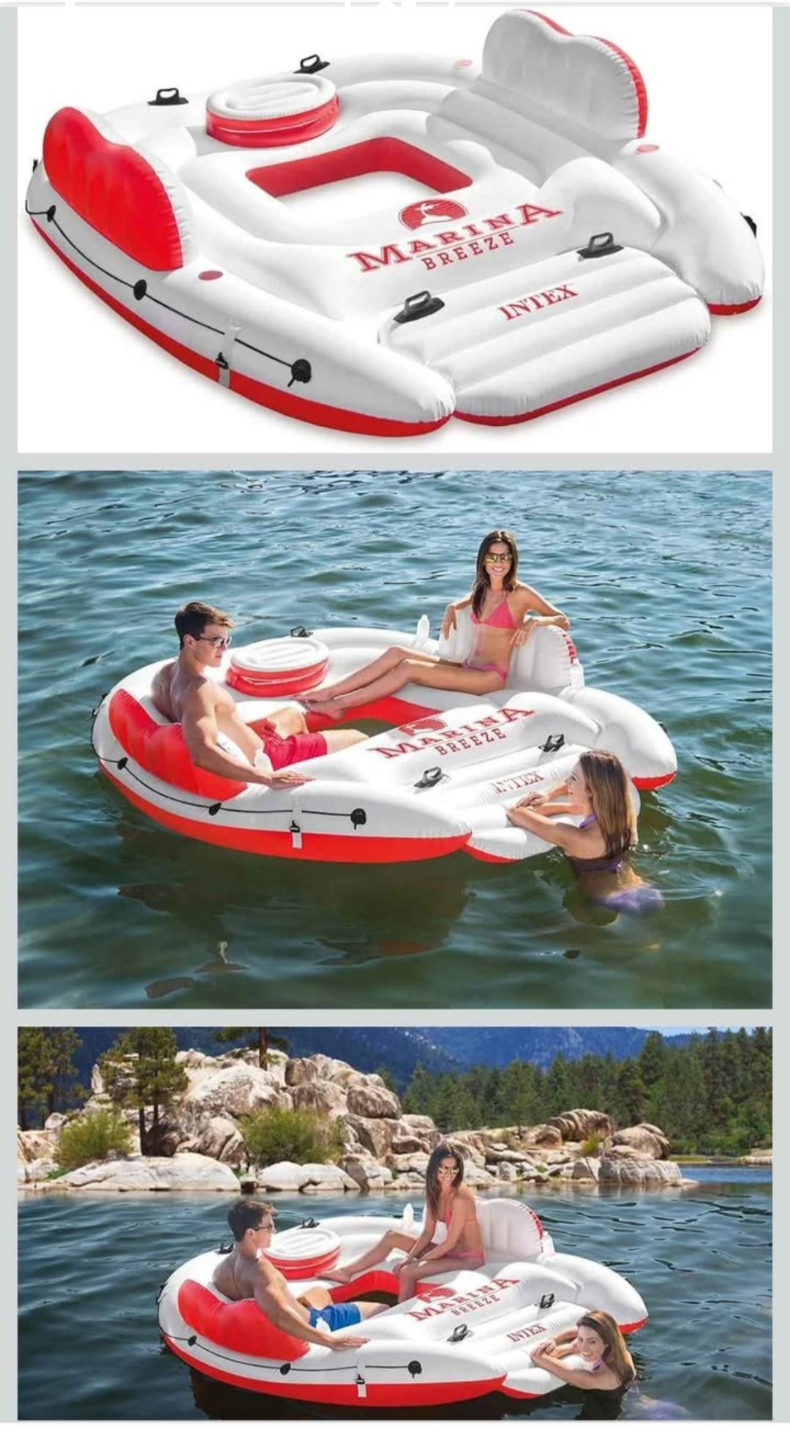 Intex Marina Breeze Inflatable Island with Electric Pump