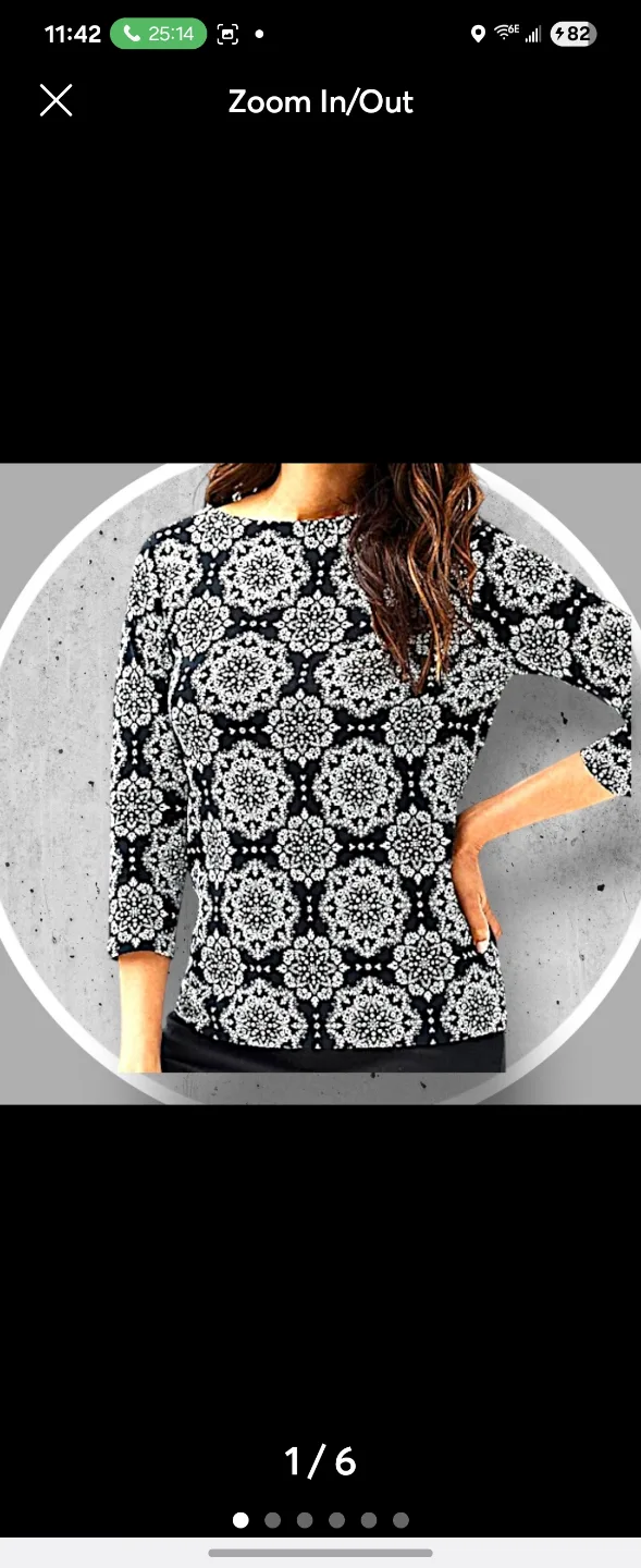 NWT XL Boat Neck 3/4-length Elbow Sleeves Top image indicator(3)