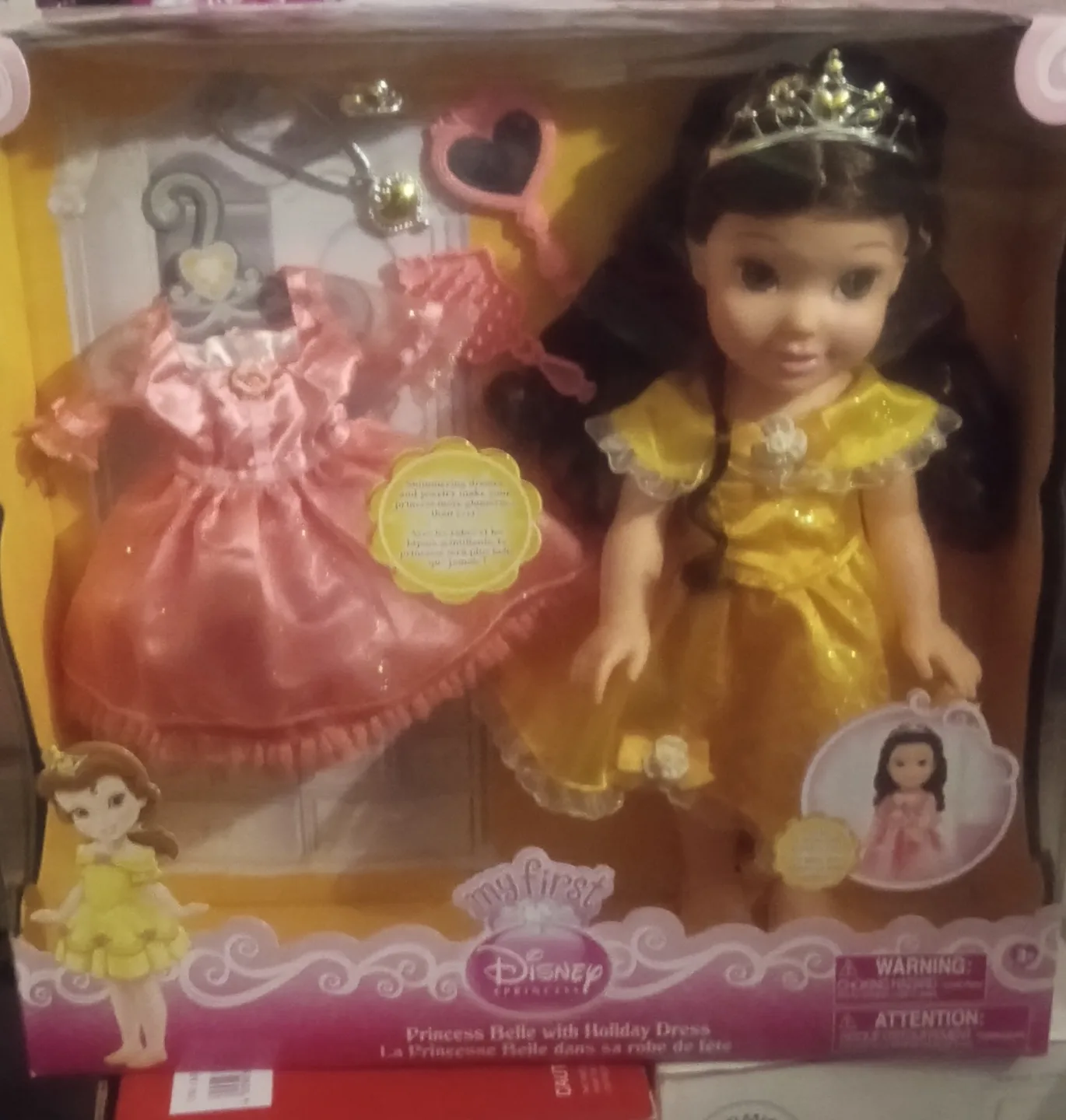My First Disney Princess Belle Doll with Holiday Dress thumbnail