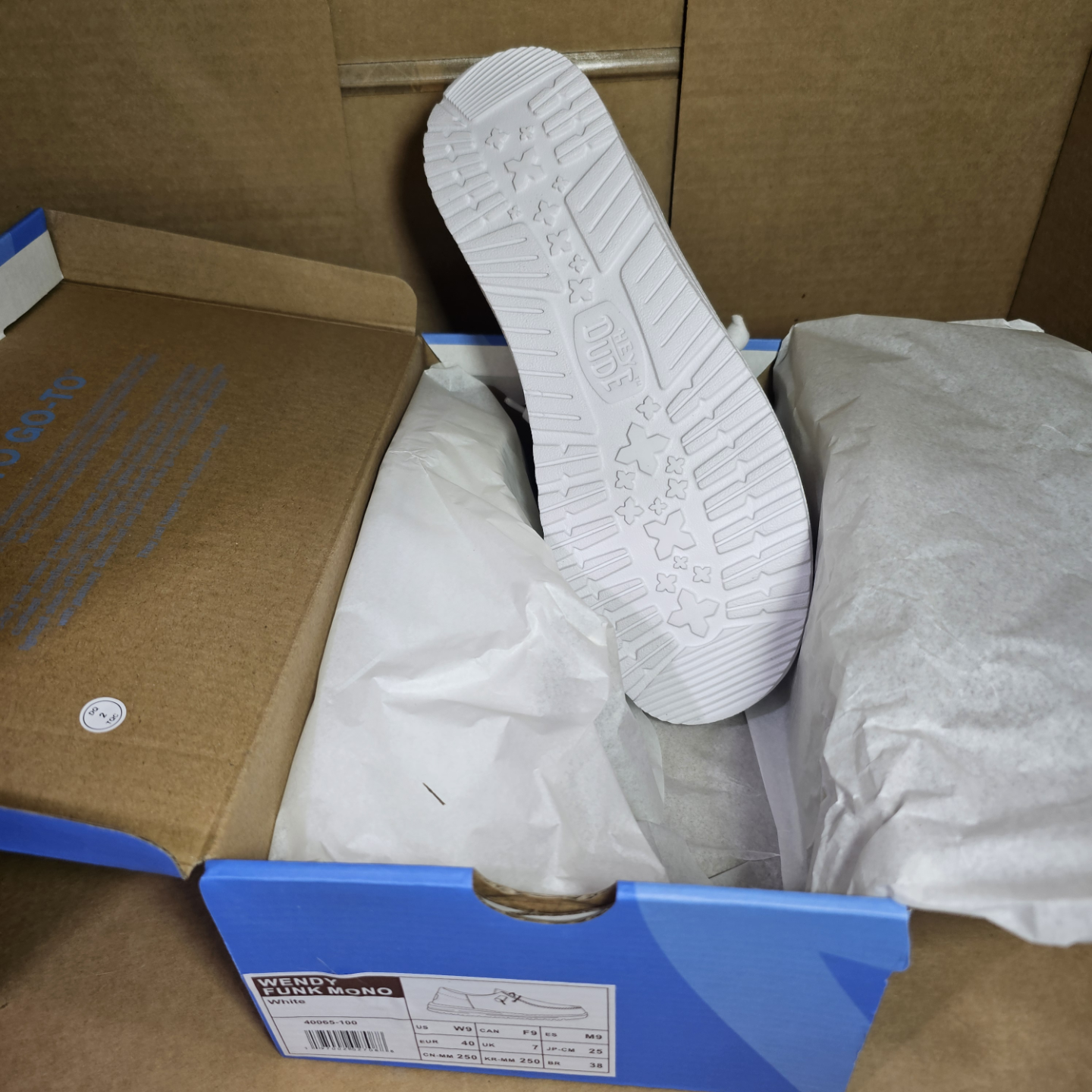 Hey Dude Wendy Funk Mono White Women's Slip-on Shoes - Size 9 - photo 2