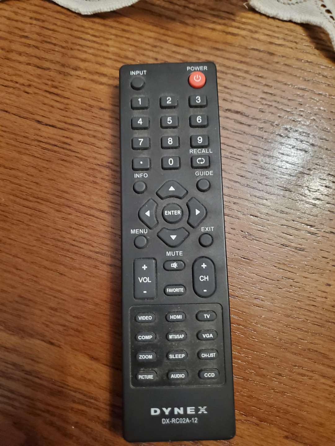 DYNEX DX-RC02A-12 Remote Control