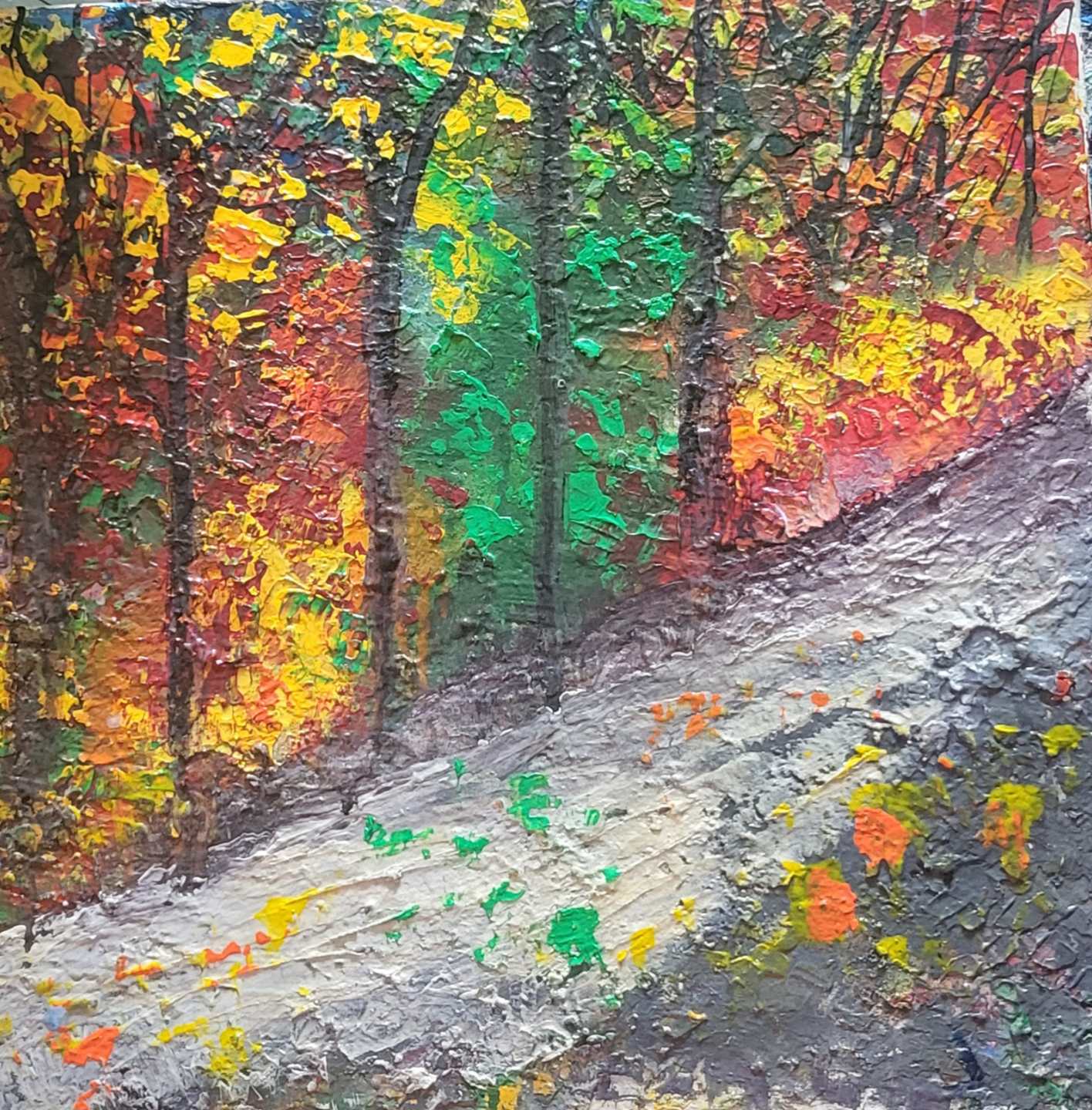 Original Autumnal Forest Acrylic Painting - photo 5