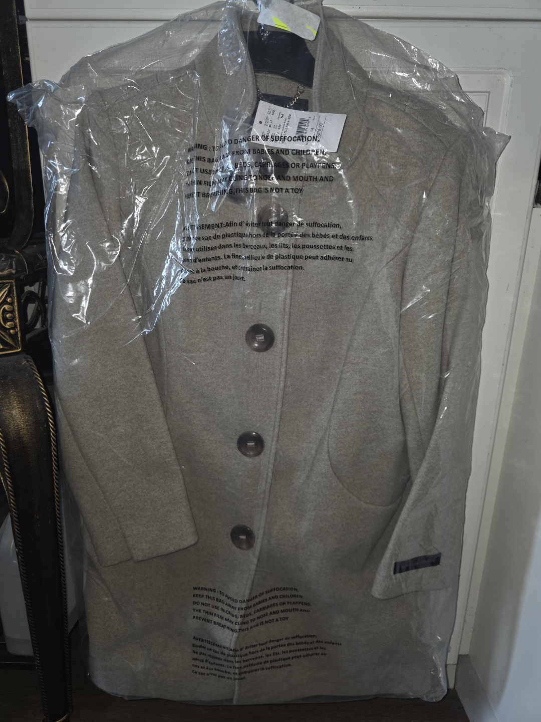 Laura Petites Women's Size 14 Grey Coat