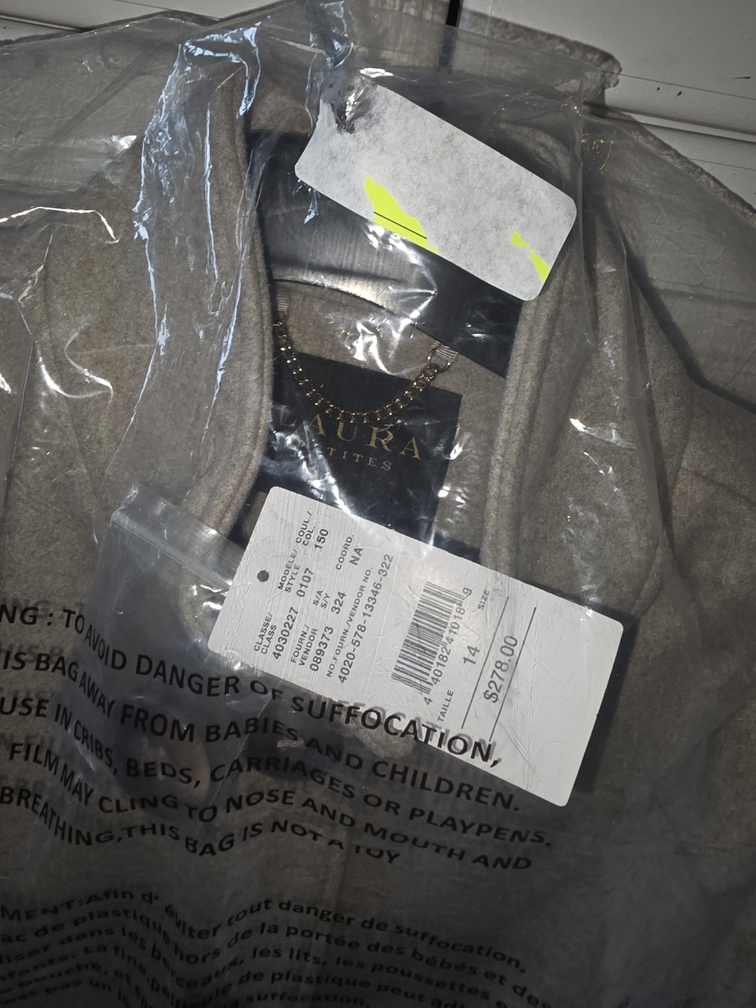 Laura Petites Women's Size 14 Grey Coat - photo 2