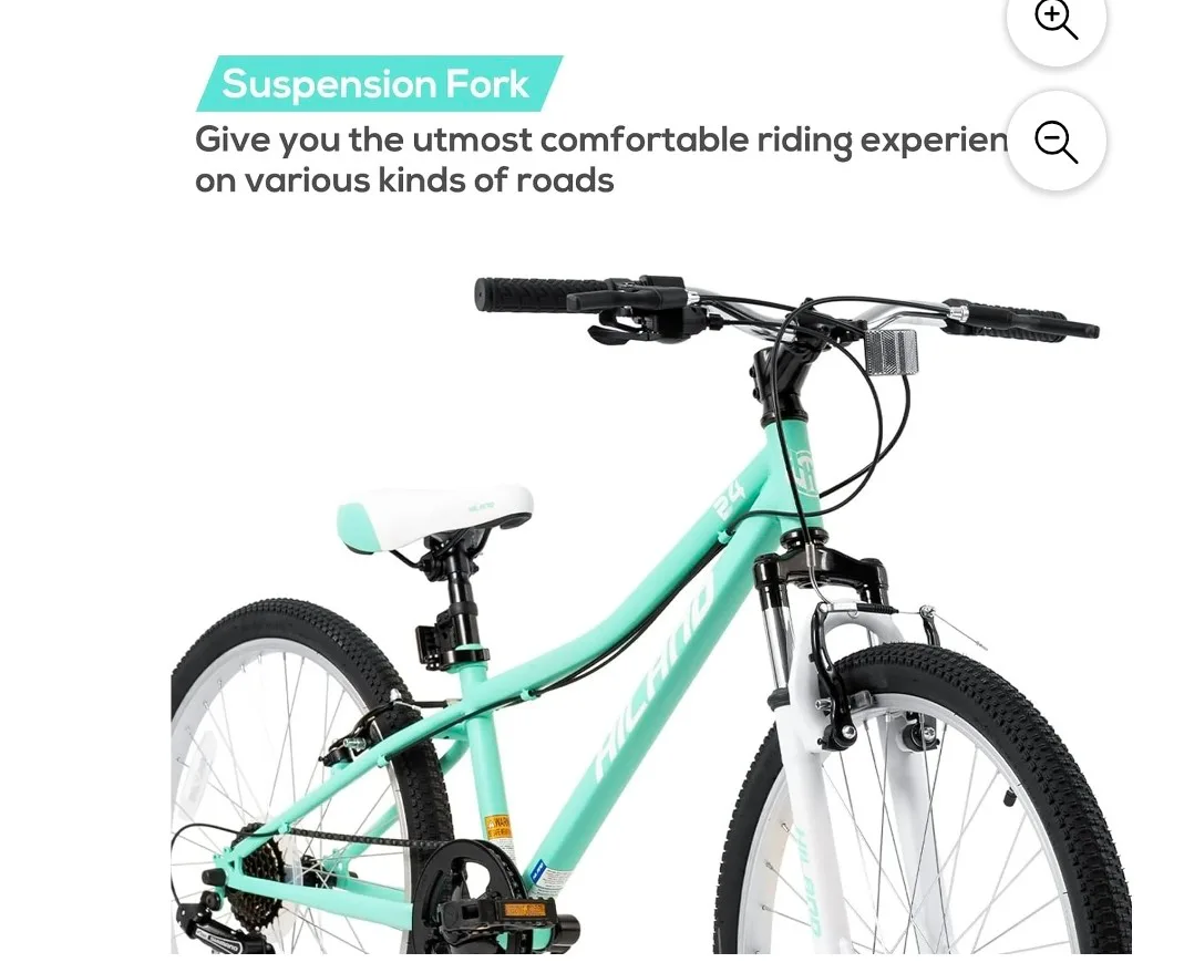Hiland 24" Girls' Mountain Bike - Mint Green NEW  WITH ISSUES image indicator(3)