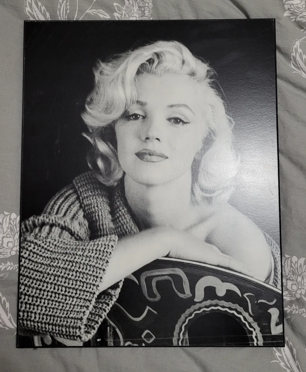 Marilyn Monroe Pencil Sketch Litho & Photo Print on wood image indicator(2)