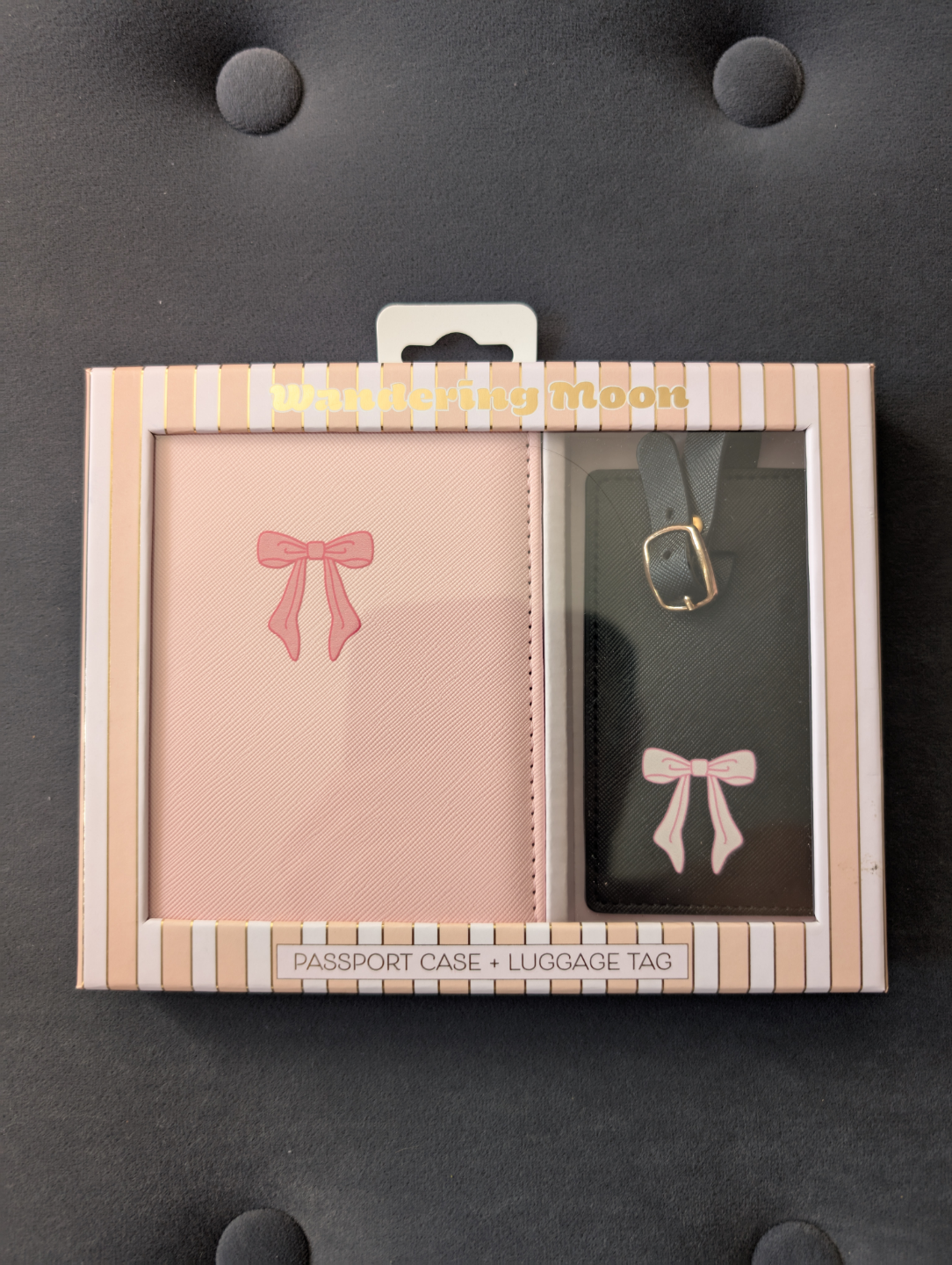 Wandering Moon Passport Case and Luggage Tag Set