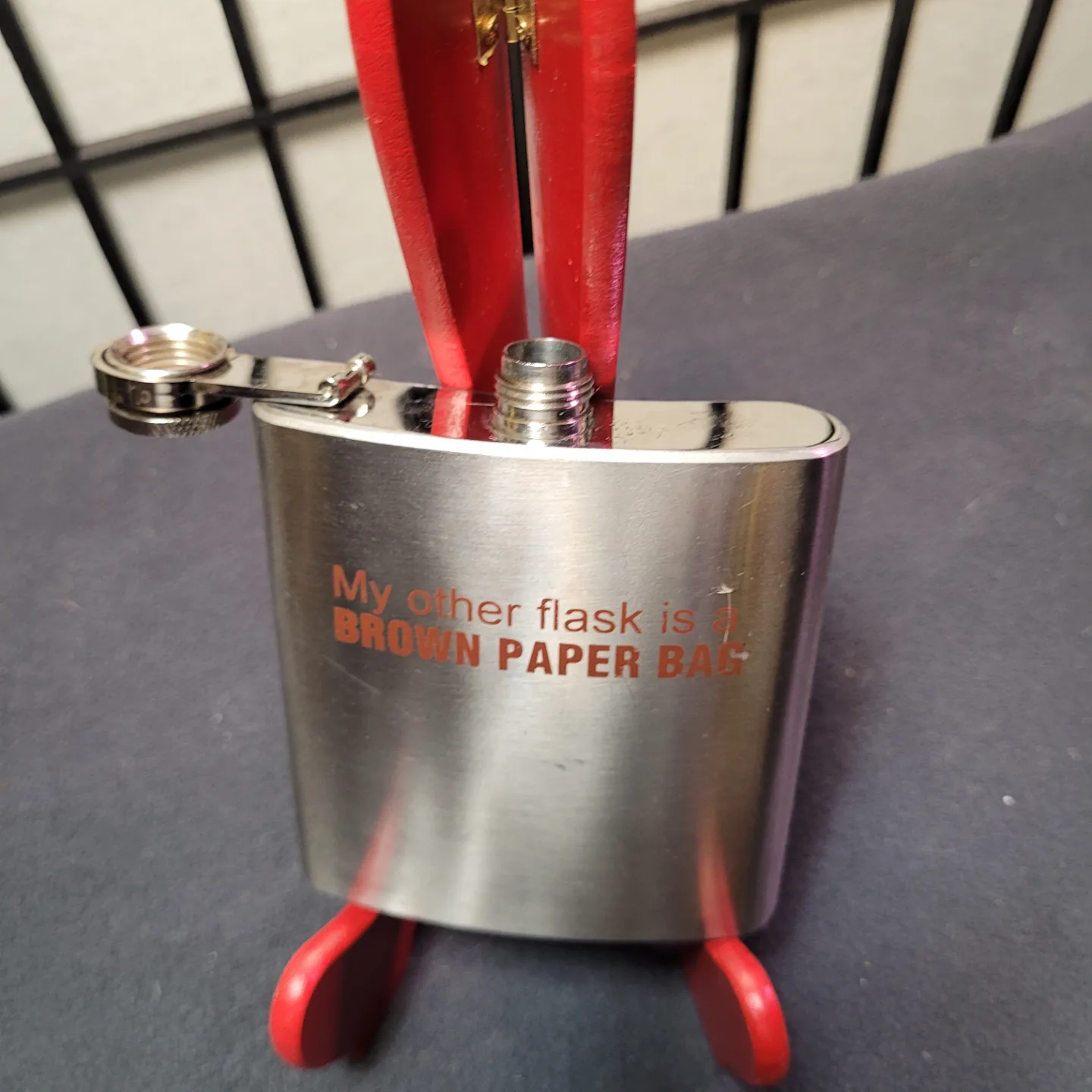 Stainless Steel Hip Flask - 6oz - Funny Saying image indicator(4)