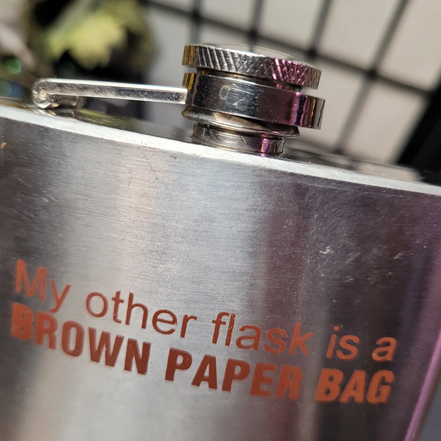 Stainless Steel Hip Flask - 6oz - Funny Saying image indicator(7)