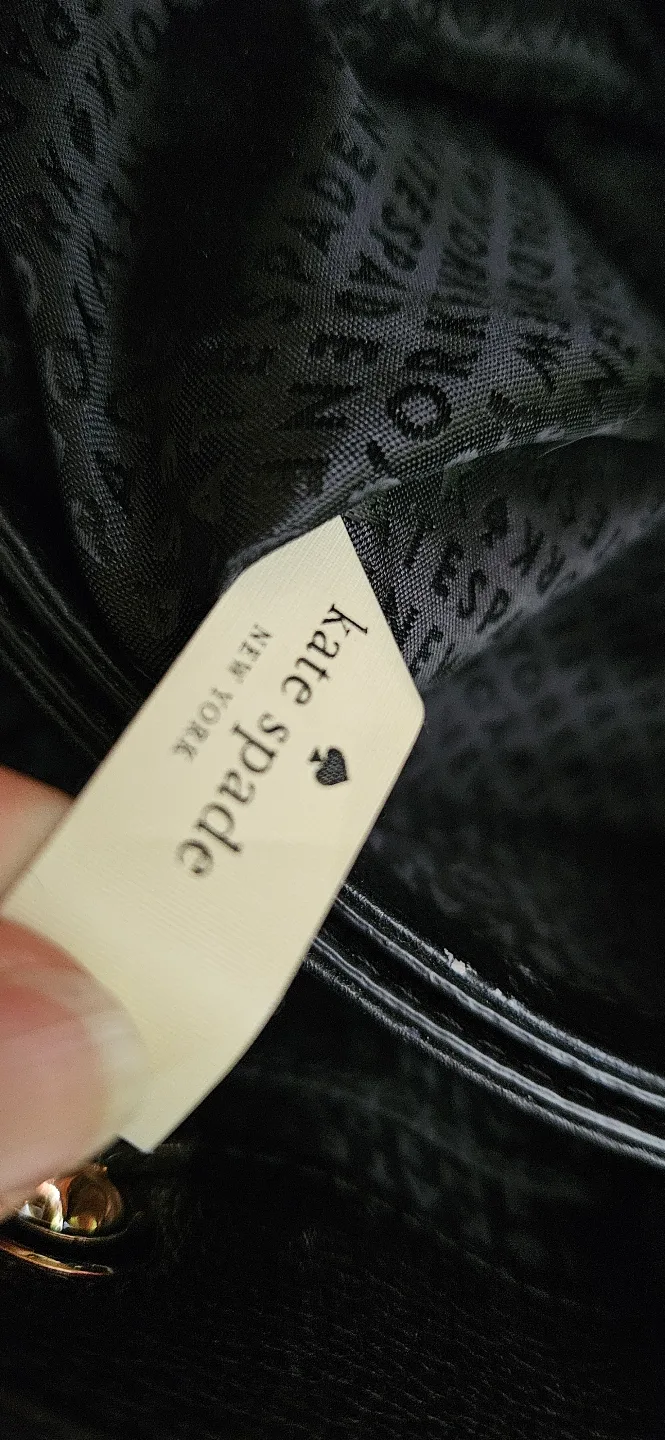 Kate Spade New York Black Leather Tote Bag image indicator(5)