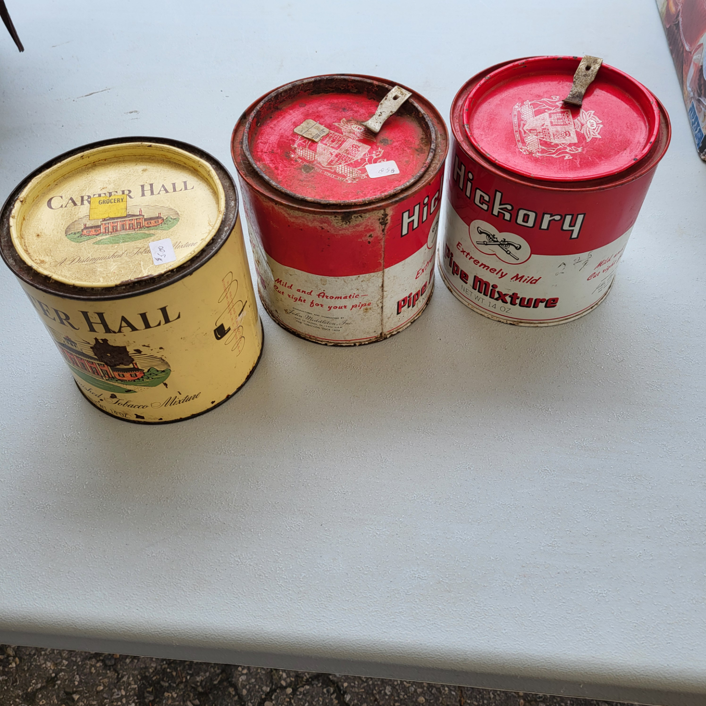 Vintage Tobacco Tins - Carter Hall & Hickory