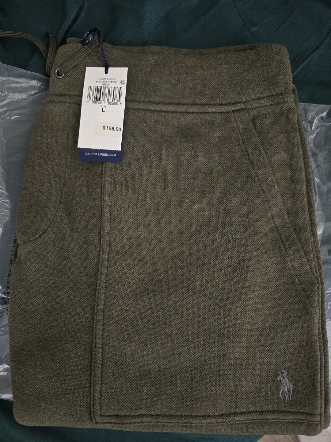 Men's Large Ralph Lauren Olive Green Sweatpants
