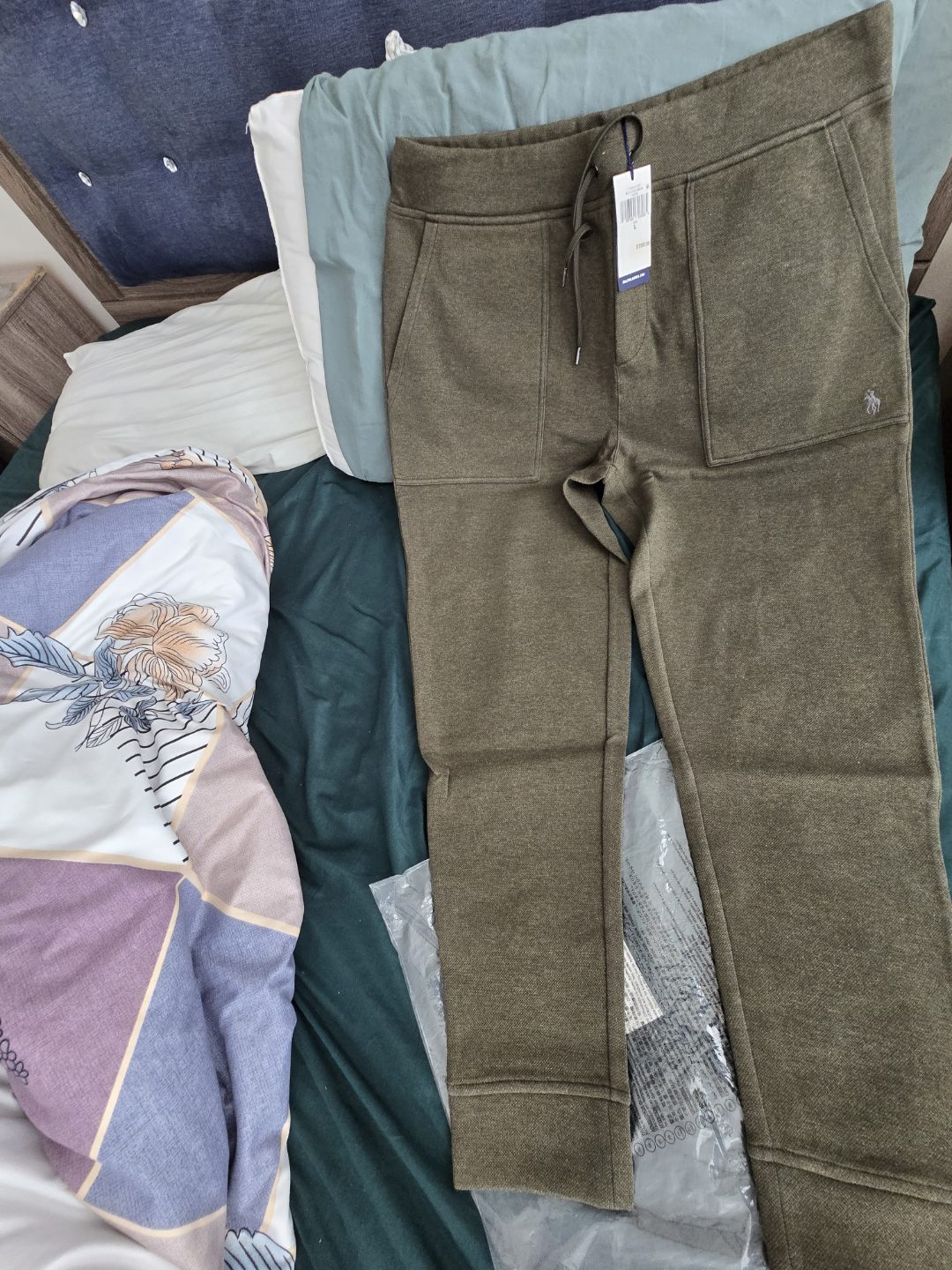 Men's Large Ralph Lauren Olive Green Sweatpants - photo 2