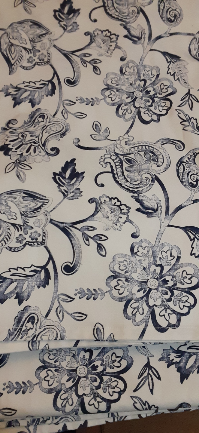 Blue and White Floral Fabric Panel - photo 2