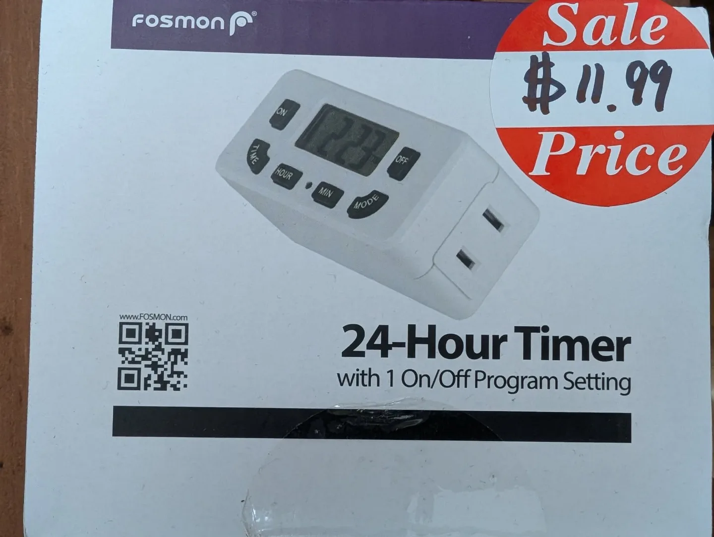 FOSMON 24-Hour Programmable Outlet Timer - New 2 pcs thumbnail