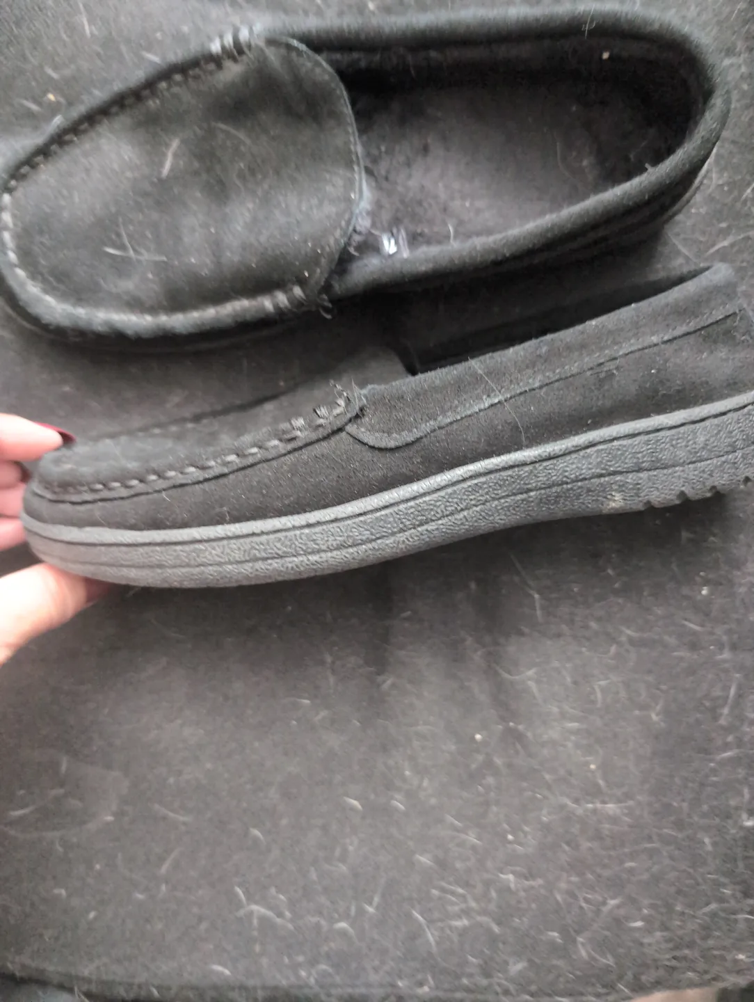 Men's Black Suede Slippers image indicator(2)