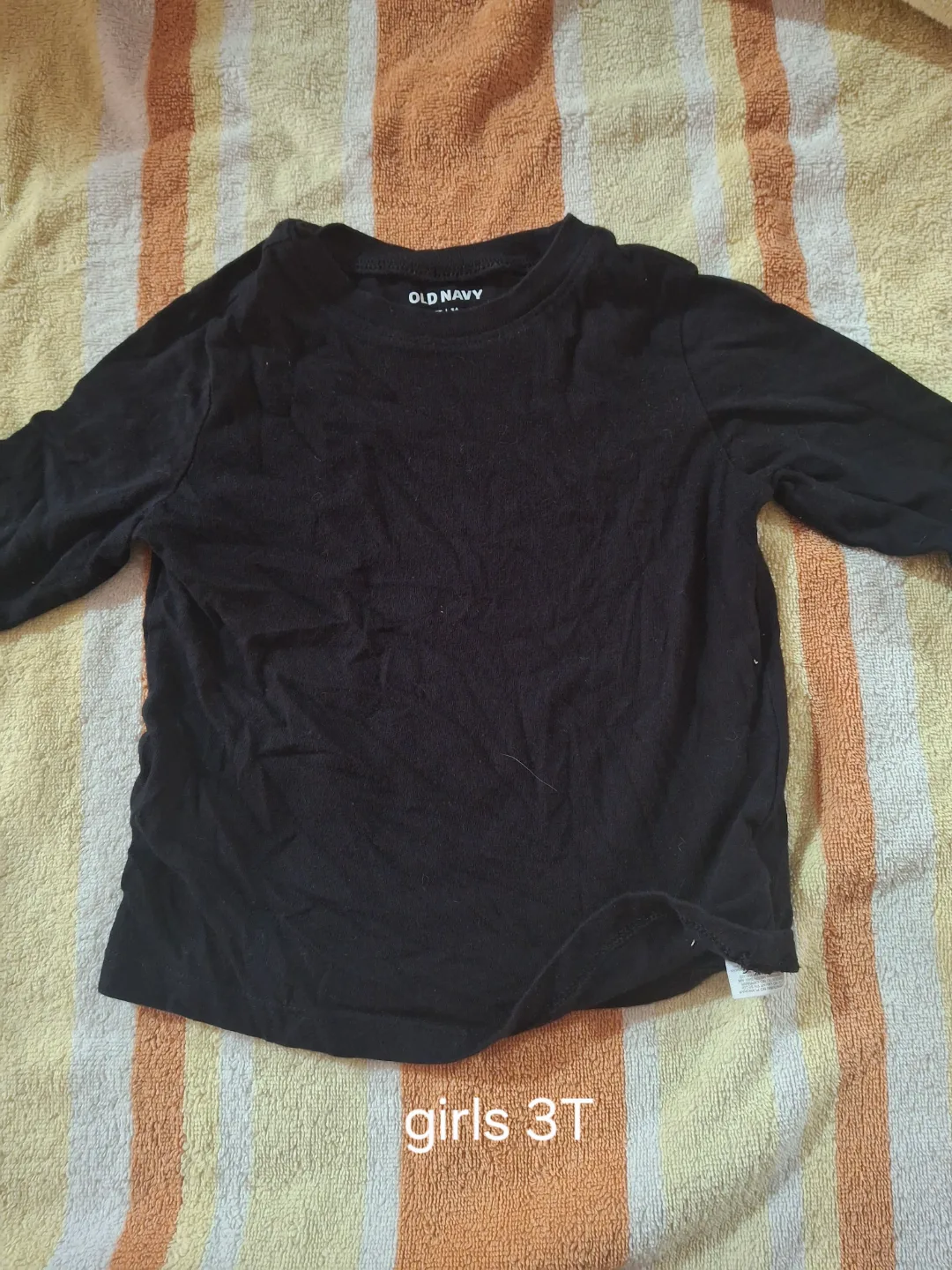 Old Navy Girls 3T Black Long Sleeve Shirt thumbnail