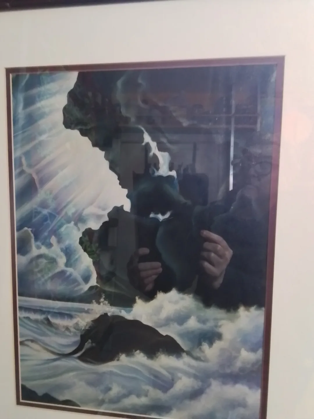 Framed Ocean Wave Painting by Khyber Rajab image indicator(2)