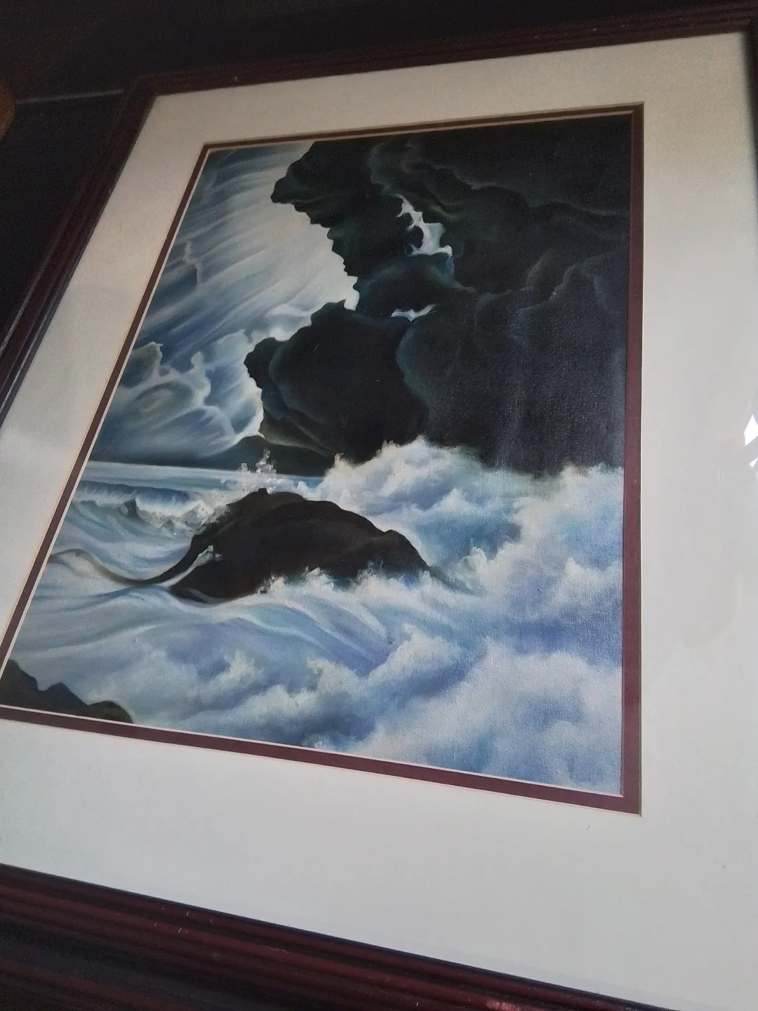 Framed Ocean Wave Painting by Khyber Rajab image indicator(3)