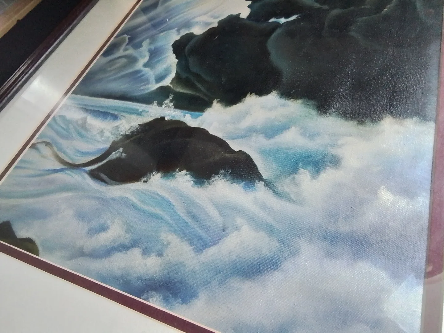 Framed Ocean Wave Painting by Khyber Rajab image indicator(6)