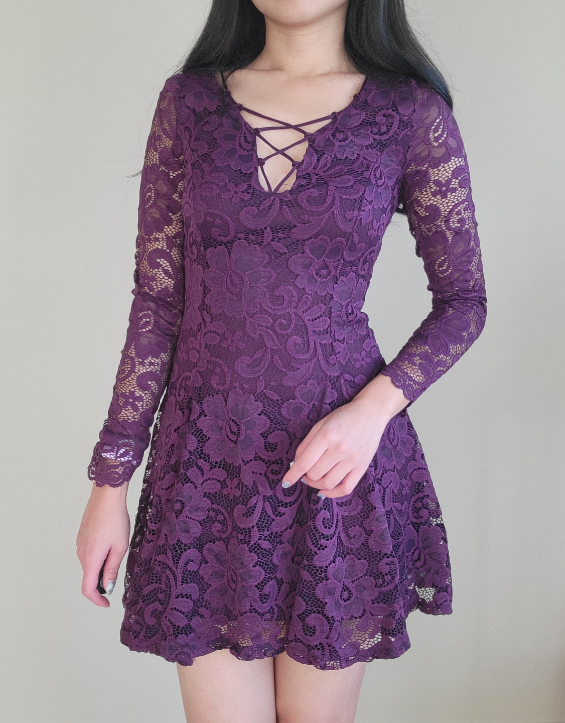 Forever 21 Purple Lace Mini Dress - photo 2