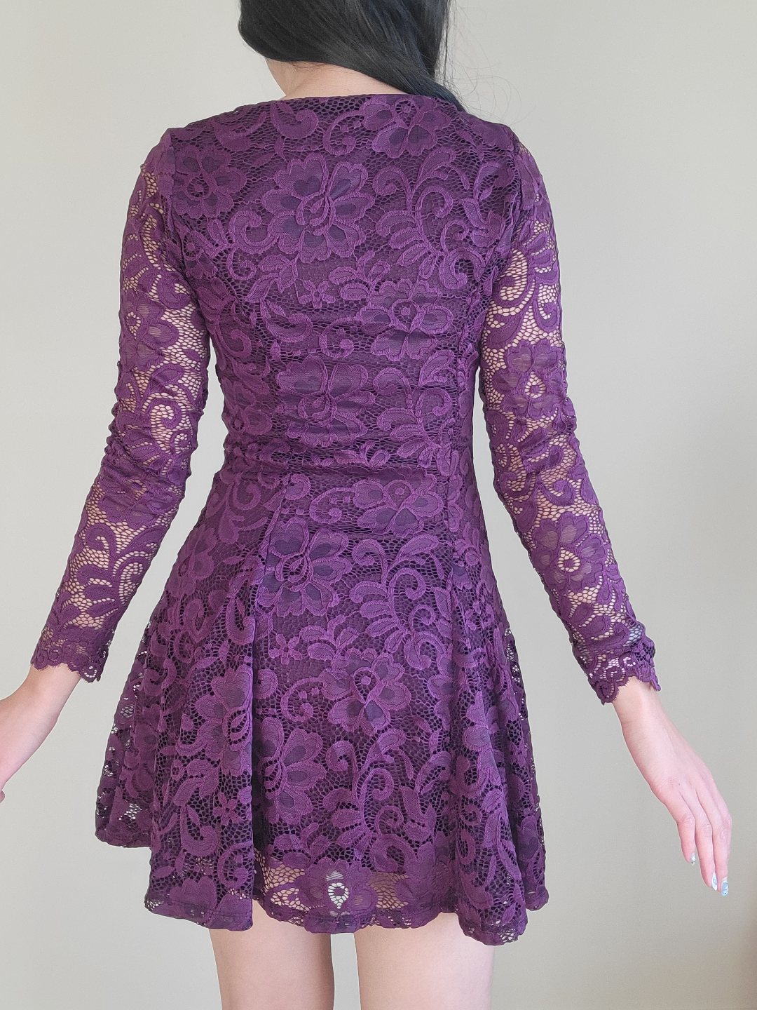 Forever 21 Purple Lace Mini Dress - photo 3