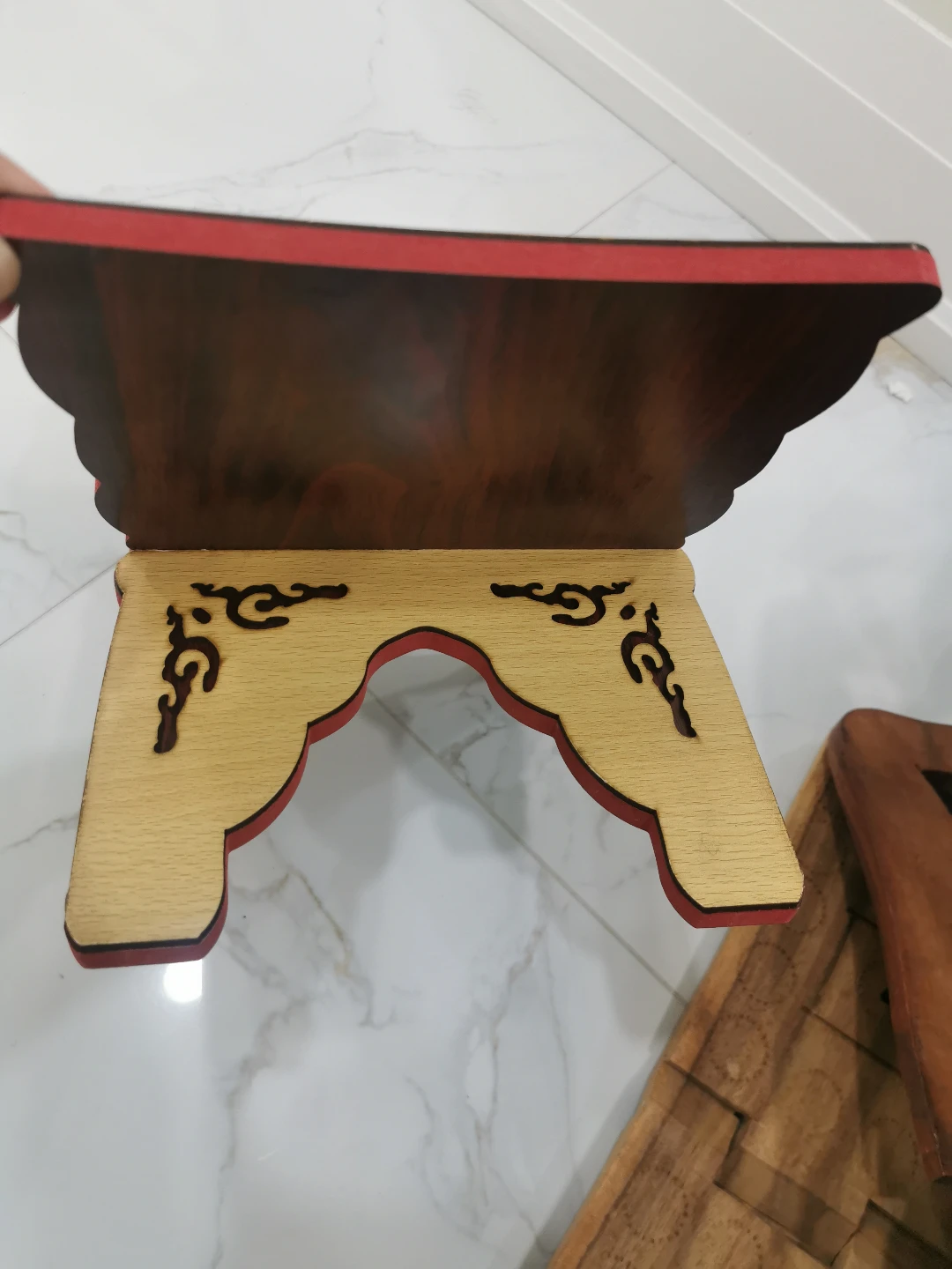 Wooden Quran Stand with Islamic Calligraphy - photo 3
