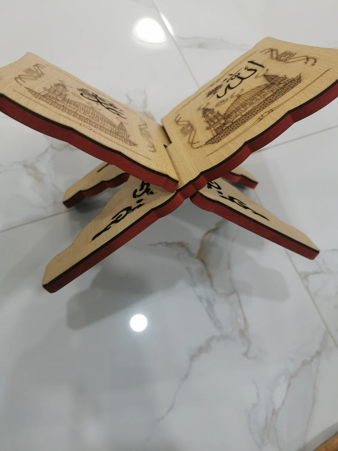 Wooden Quran Stand with Islamic Calligraphy - photo 5
