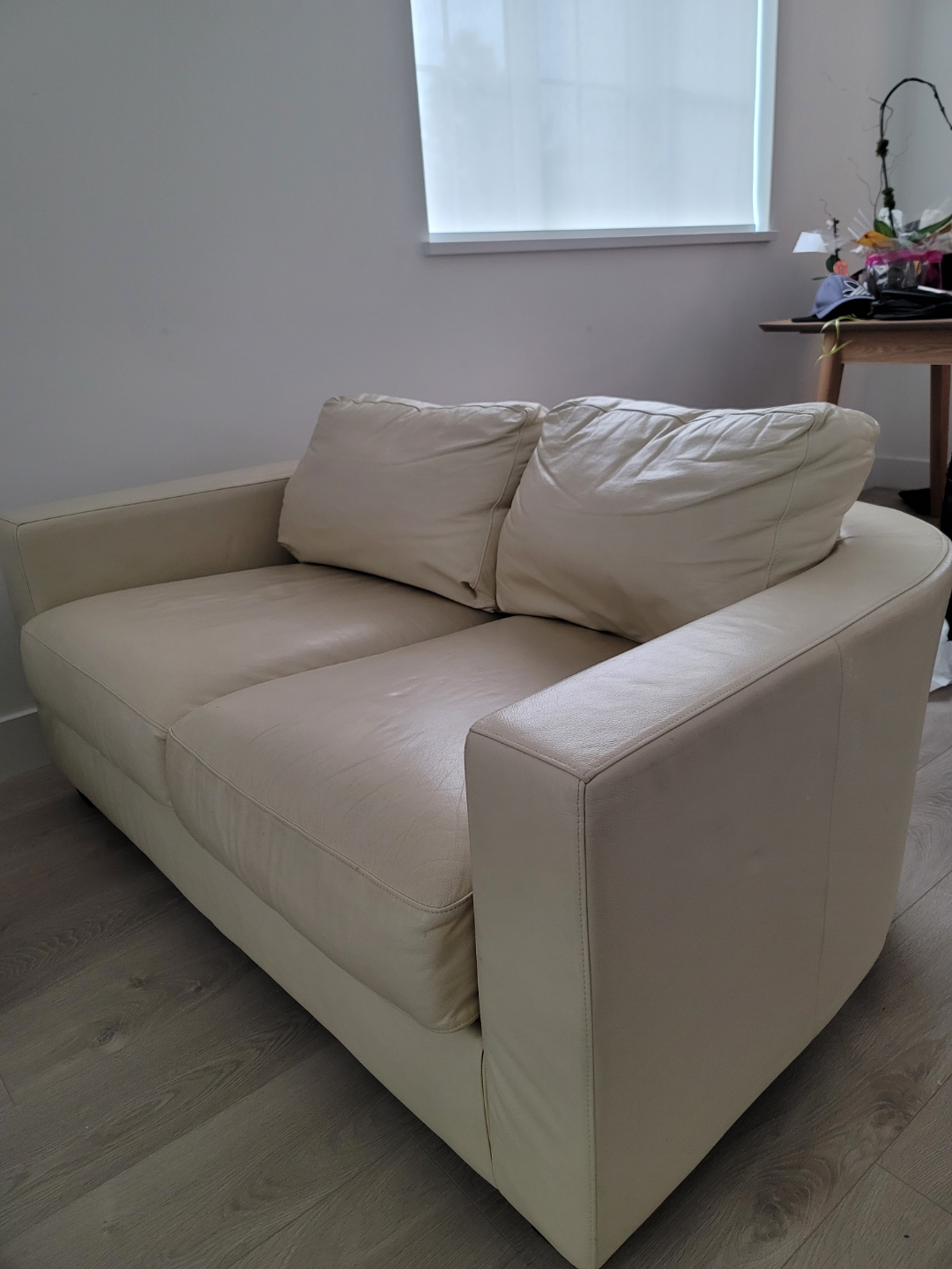 Italian cream color loveseat sofa