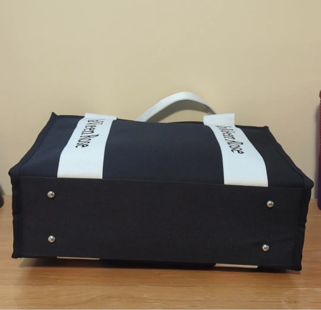 La Vien Rose Black Tote Bag new with tags image indicator(3)